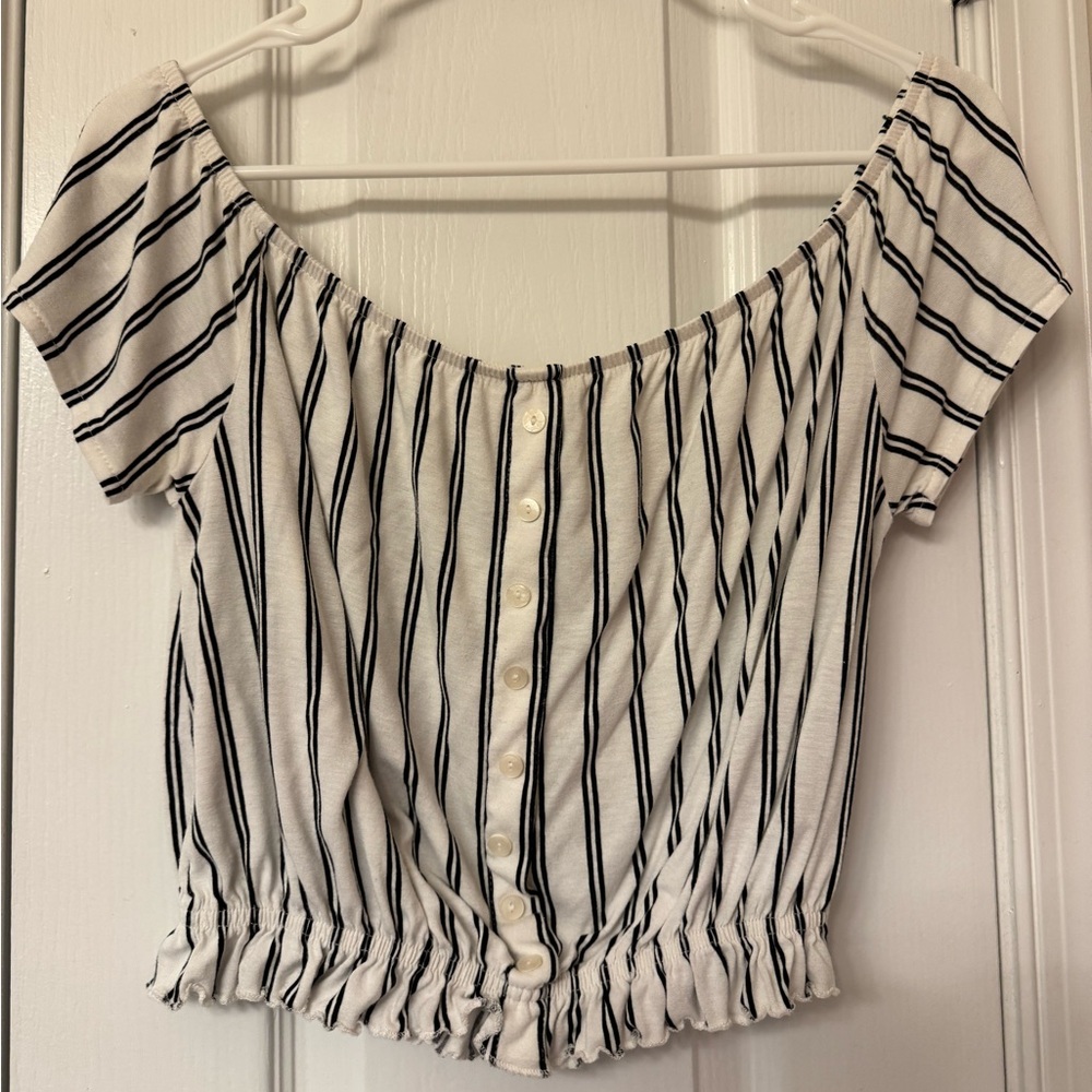 Striped Off-Shoulder Top